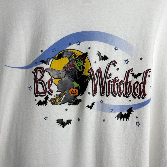 Happy Halloween "Be Witched" Graphic T-Shirt 4XL 26W/28W Cotton Bats Tee - Picture 2 of 6